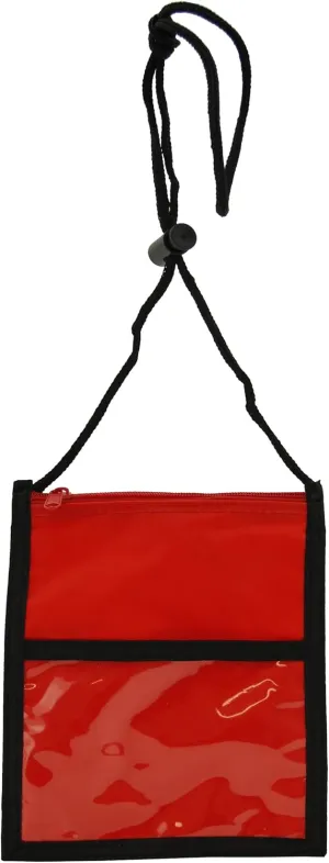 Trade Show Badge Holder/Neck Wallet (Red)