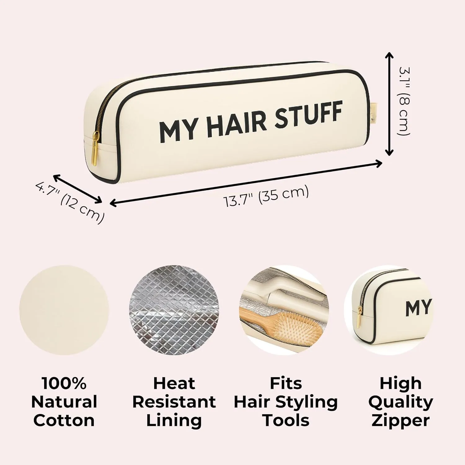 Travel Case for Hair Stuff in Cream by Bag-all