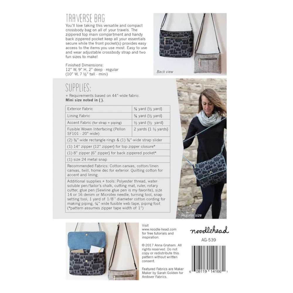 Traverse Crossbody Bag Pattern