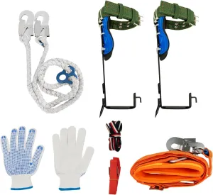 Tree Climbing Spike Set, Safety Belt Straps Tree Climbing Tool Kits with Sharp and Hard Stainless Steel Claws, Adjustable Tree Climbing Tool for Mountaineering, Tree Climbing, Indoor Climbing