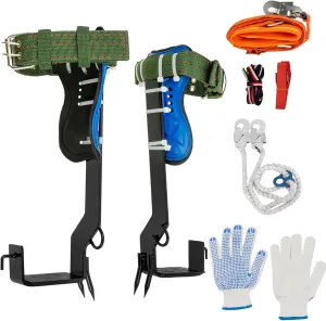 Tree Climbing Spikes Set, Adjustable Tree Climbing Gear, 45 Steel Tree Climbing Tool Set with Non-Slip Pedal, Climbing Gear Step for Logging, Tree surgen, Hunting