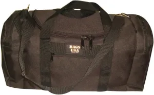 Triple Carry-on with U Opening,two Separate Compartment One on Each End,plus Front Pocket.Made In USA. (Black)