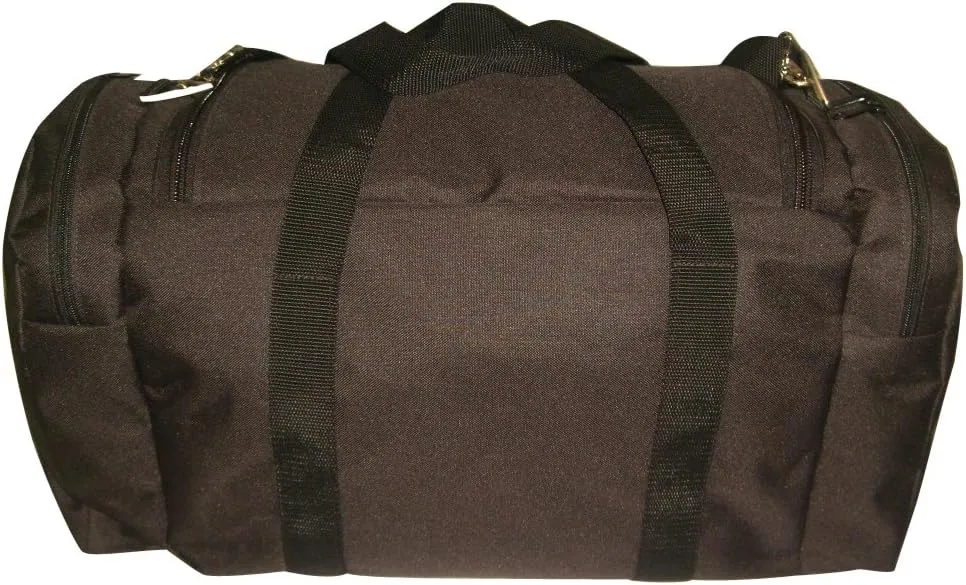 Triple Carry-on with U Opening,two Separate Compartment One on Each End,plus Front Pocket.Made In USA. (Black)
