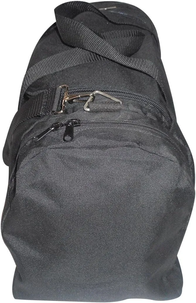 Triple Carry-on with U Opening,two Separate Compartment One on Each End,plus Front Pocket.Made In USA. (Black)