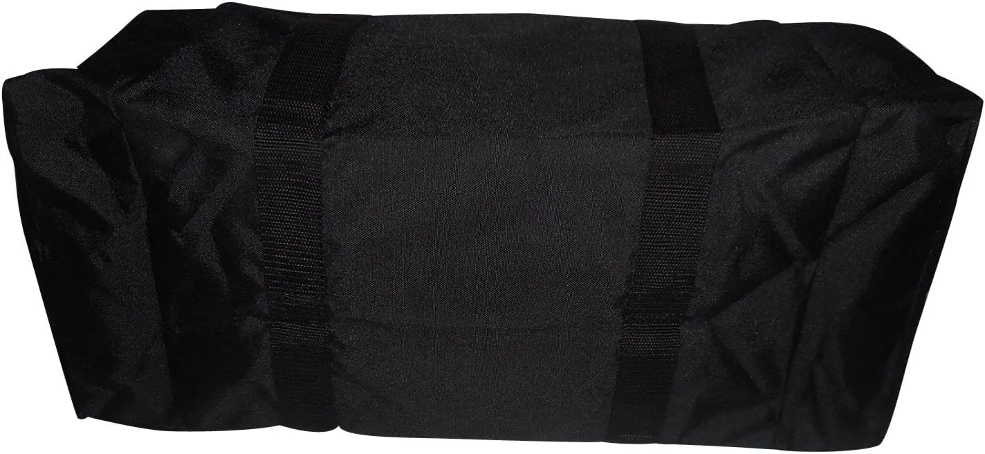 Triple Carry-on with U Opening,two Separate Compartment One on Each End,plus Front Pocket.Made In USA. (Black)