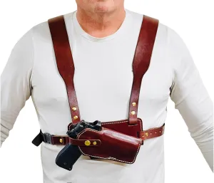 Triple K K-Max Chest Holster Right Hand Sig P320, M17 Leather Tan