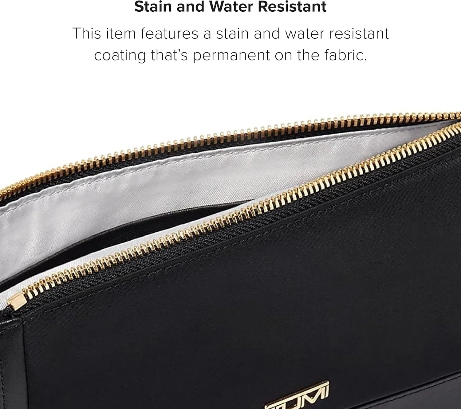 TUMI - Voyageur Travel Wallet - Wristlet Wallet with Passport, Cash & Card Holders - Zipper Wallet for Women - With Gift Box - Black/Gold