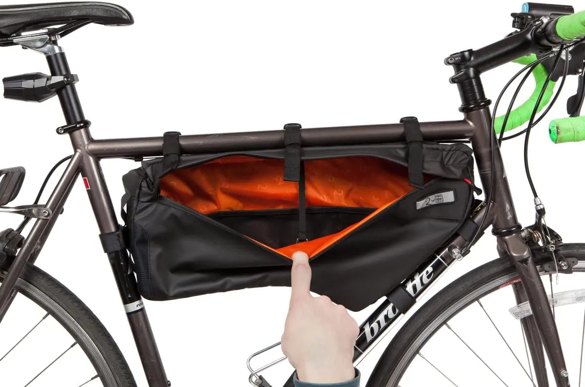 Two Wheel Gear - Mamquam Bicycle Frame Bag - Water Resistant, Adjustable - Designed for Commuting and Touring