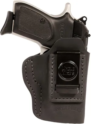 Uncle Mike's Leather Gun Holster, IWB Holster Compatible with Glock 43x, Glock 43, Sig P365, Springfield Hellcat, Hellcat Pro, Ruger EC9S, LC9 and 1911 3" inch