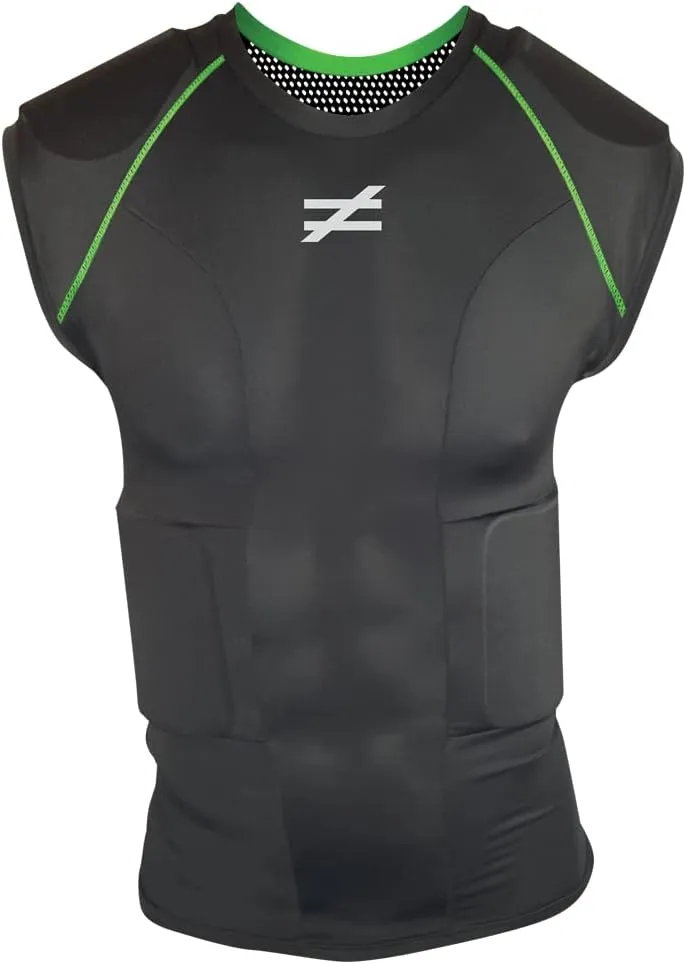 Unequal Invincible Padded Compression Shirt with Rib & Shoulder Protection for Football (Youth Sizes)