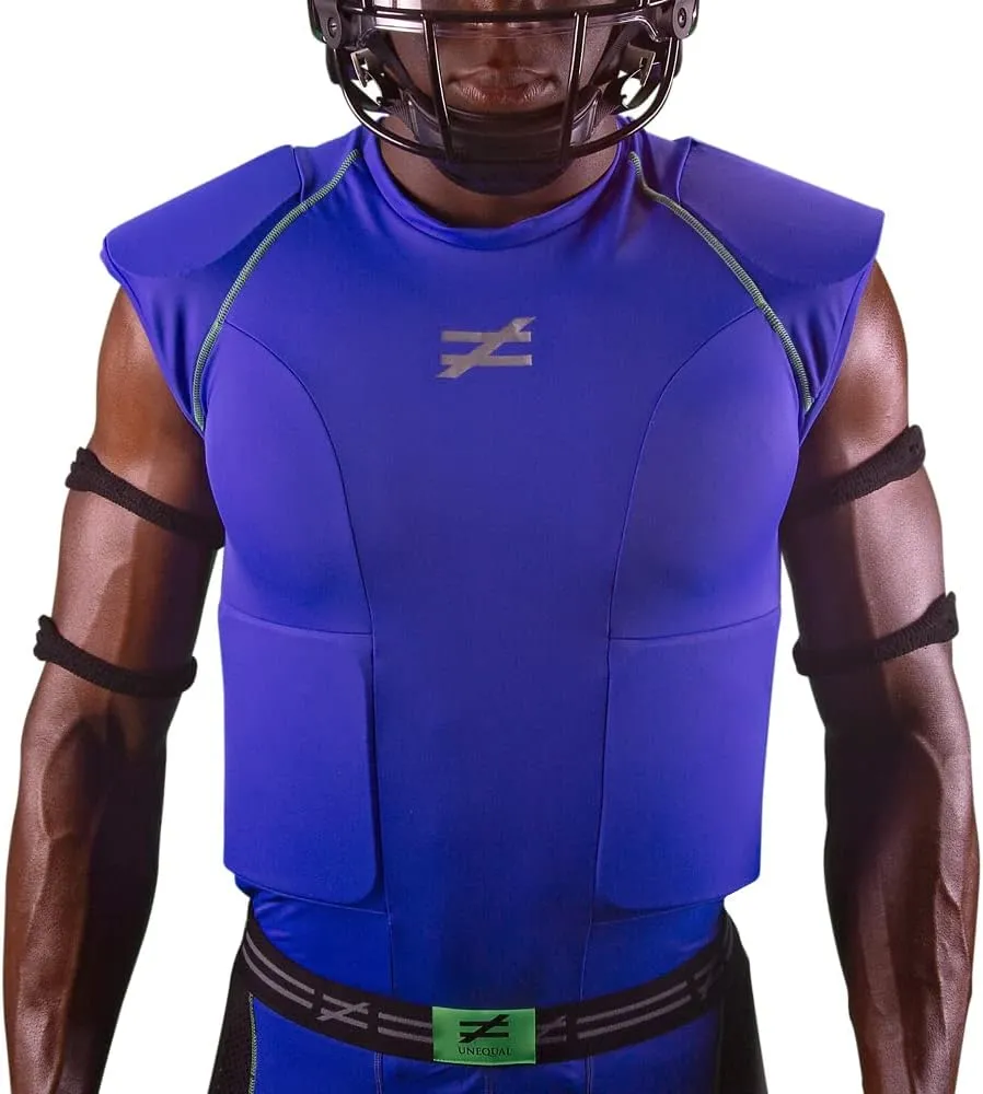Unequal Invincible Padded Compression Shirt with Rib & Shoulder Protection for Football (Youth Sizes)