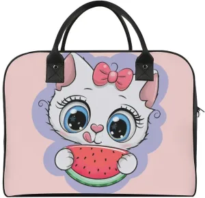 Unisex Casual Nylon Cute Panda Elegant Handbag for Traveling 13" X 19" X 8"