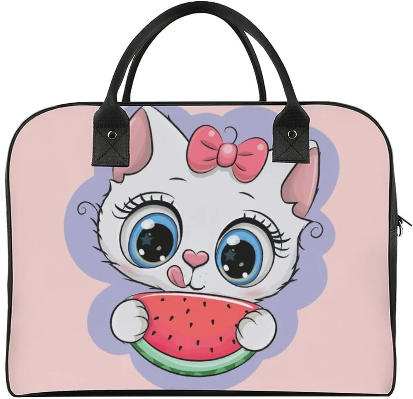 Unisex Casual Nylon Cute Panda Elegant Handbag for Traveling 13" X 19" X 8"