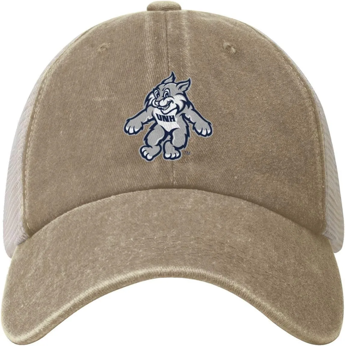 University of New Hampshire Logo Cowboy Vintage Mesh Baseball Cap - Trucker Hat with Adjustable