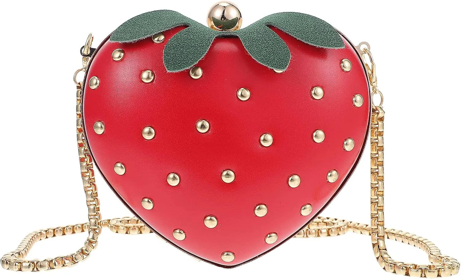 VALICLUD Strawberry Purse Crossbody Bag Elegant Casual Evening Bag Shoulder Bag Handbag for Bridal Female Ladies Events Prom