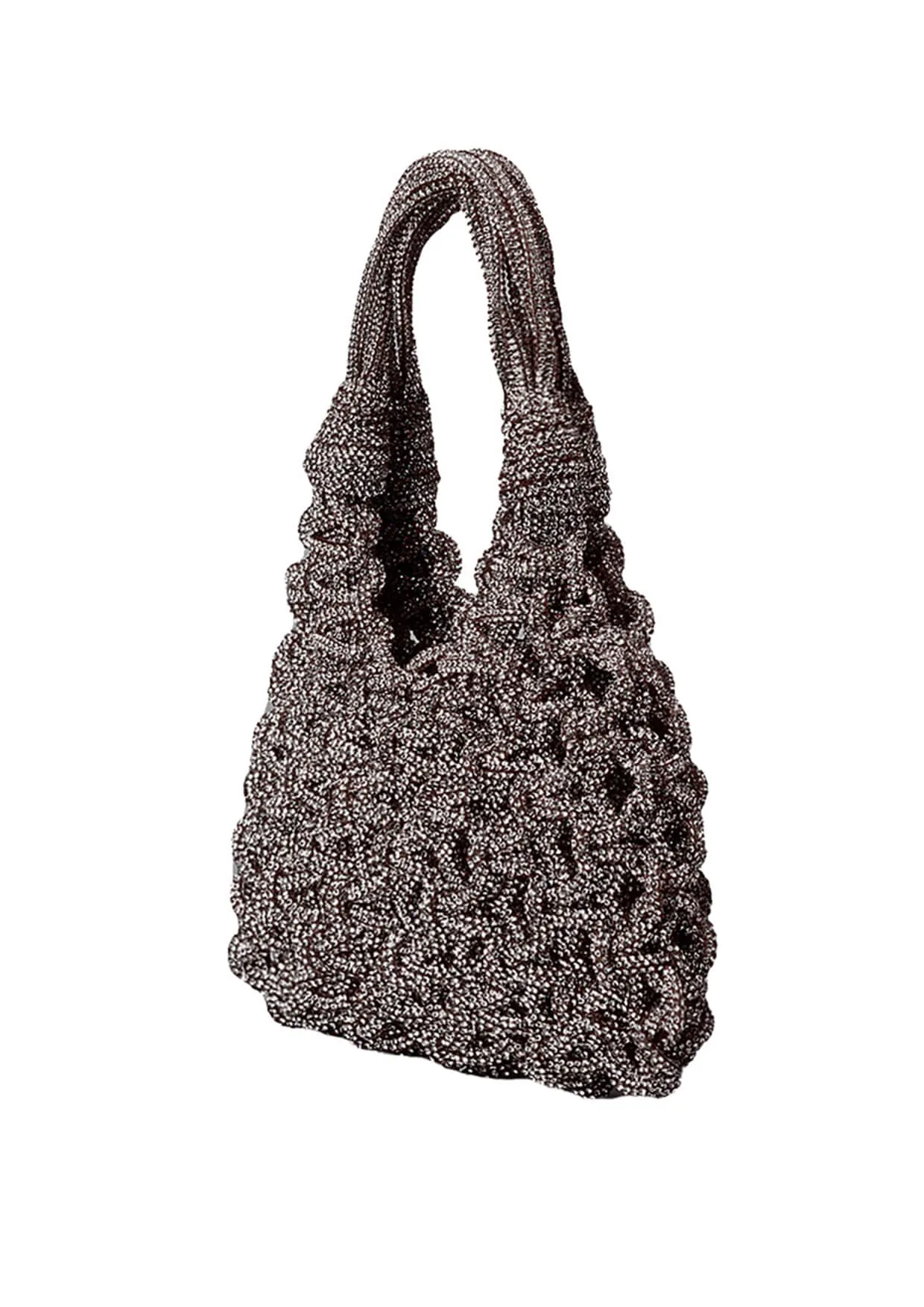 Vannifique Mini Crystal-Studded Woven Handbag