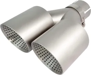 Vechkom 2.5 "Inlet 3.5" Outlet Y Double Frosted Exhaust Tip Car Exhaust Tip Rear Tip Mesh design