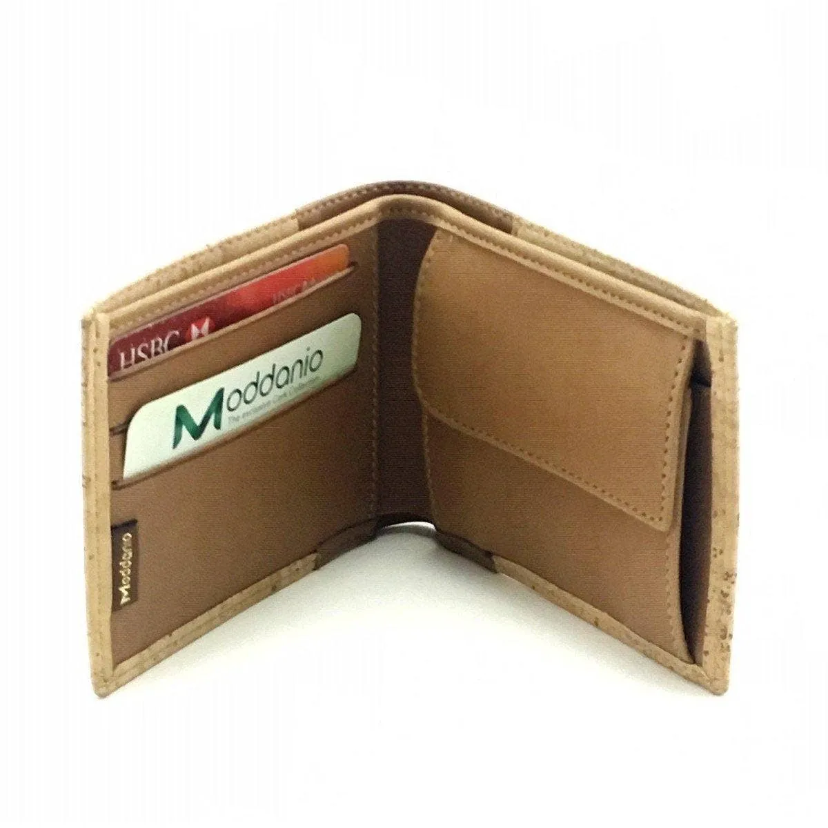 Vegan Leather Cork Wallet for Men in Natural