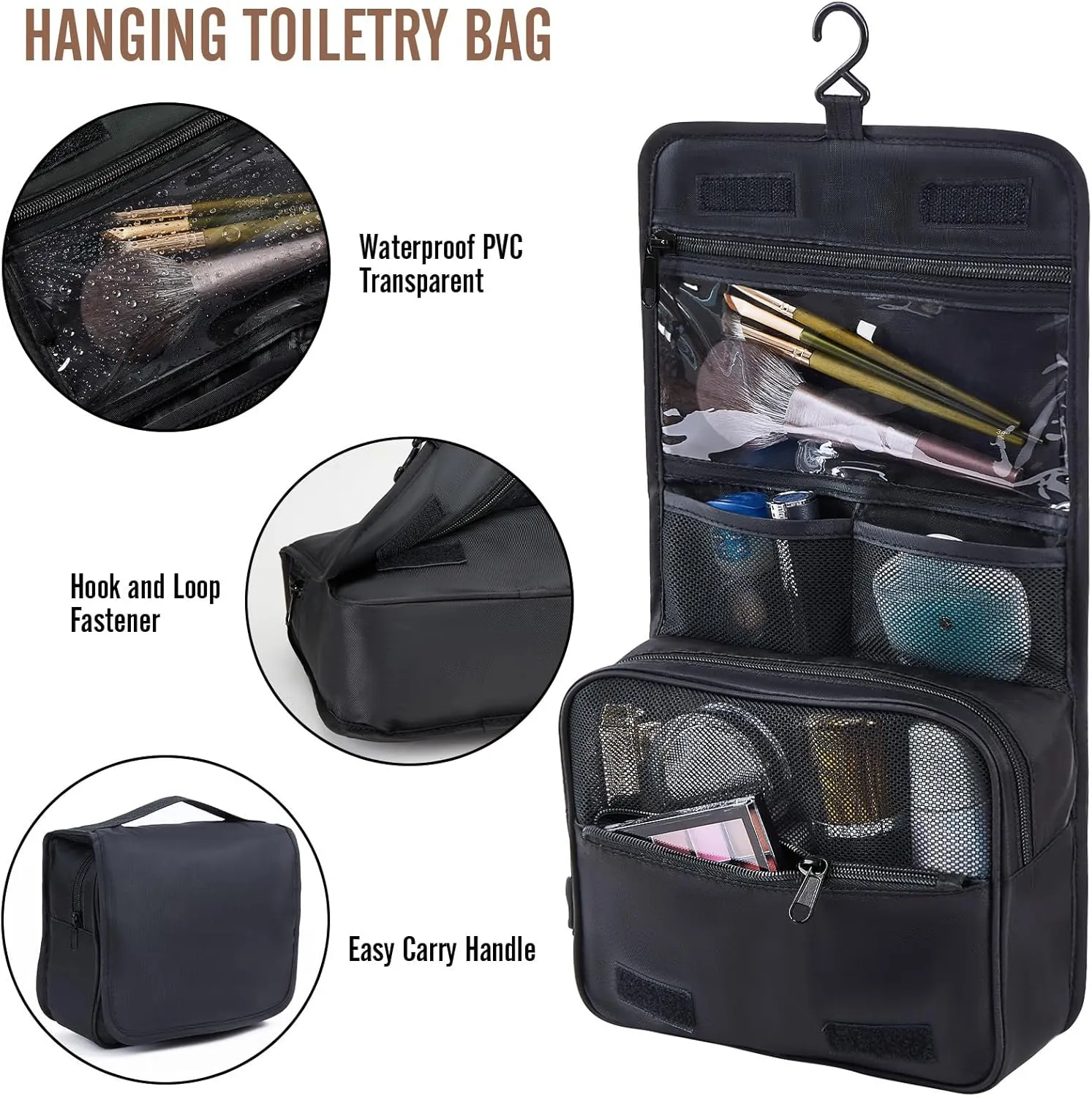 Veken 8 Set Packing Cubes for Travel Essentials, Suitcase Organizer Bags Set for Luggage, Road Trip Travel Accessories in 4 Sizes (Extra Large, Large, Medium, Small), Black