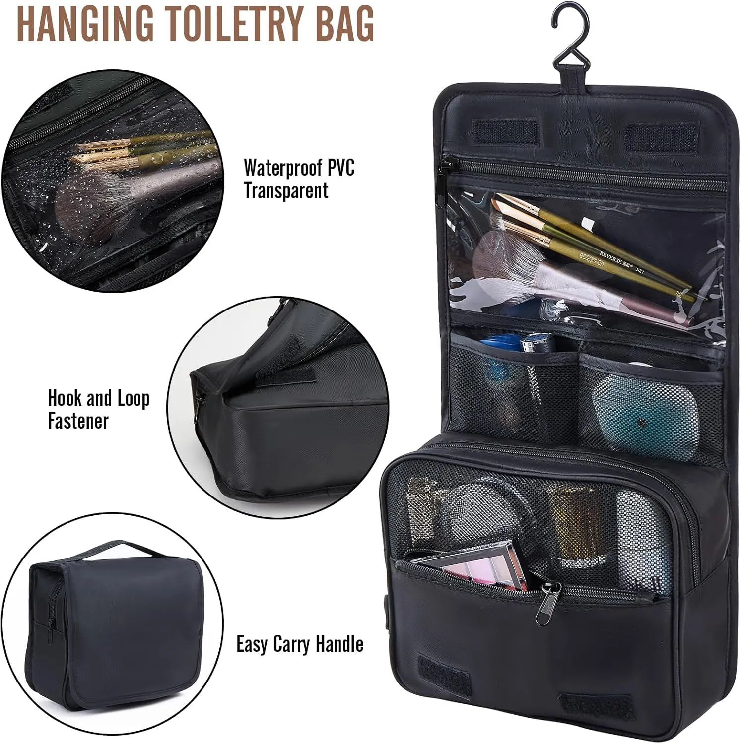 Veken 8 Set Packing Cubes for Travel Essentials, Suitcase Organizer Bags Set for Luggage, Road Trip Travel Accessories in 4 Sizes (Extra Large, Large, Medium, Small), Black