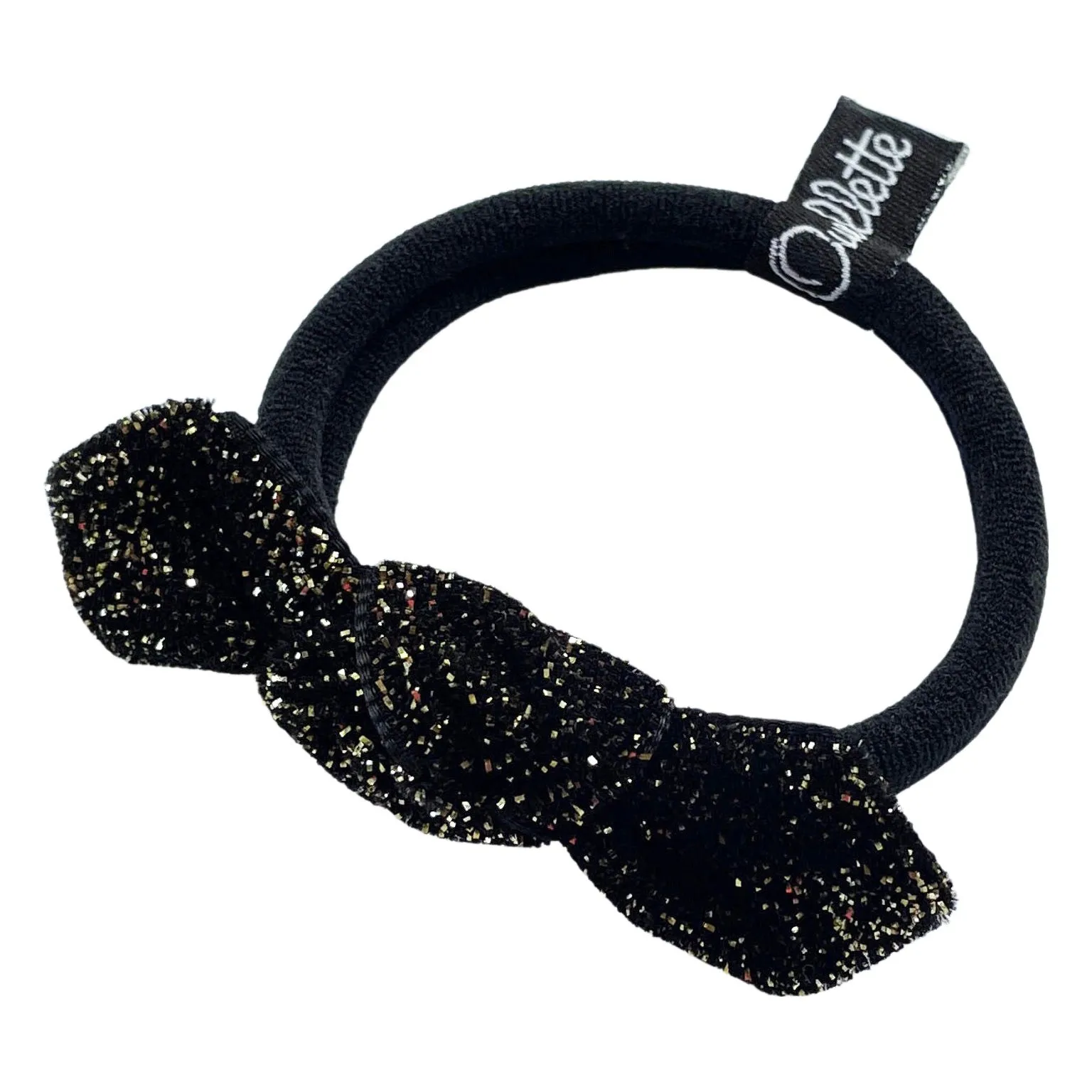 Velvet Sparkle Bow Hair Tie