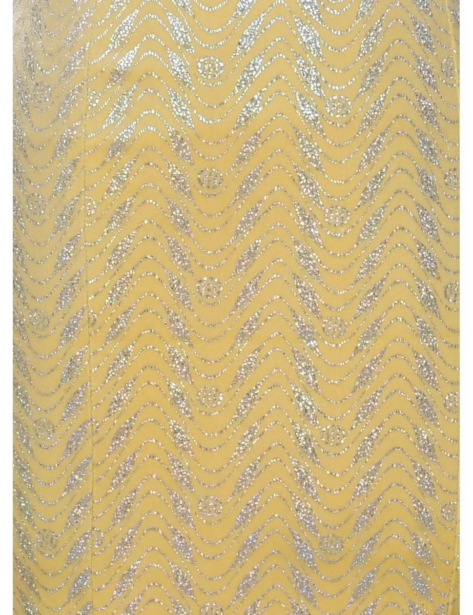 Velvet Sparkly Finish Evening Dress - XS