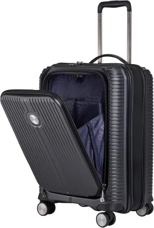 Verage Carry On Luggage with Spinner Wheels,20 Inch Lightweight PP Hardshell Suitcases,International carry on luggage 22x14x9 airline approved,Dark Grey,Carry-On with Laptop Compartment