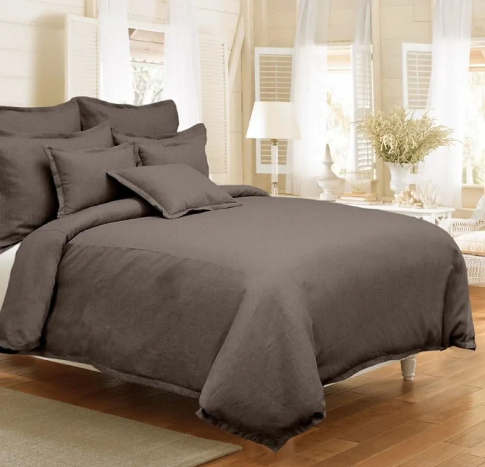 Veratex Contemporary Style Luxury 100% Linen Construction Made in the USA Multi Room Tailored Window Valance, Brown