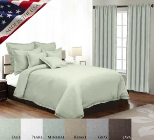 Veratex Contemporary Style Luxury 100% Linen Construction Made in the USA Multi Room Tailored Window Valance, Brown