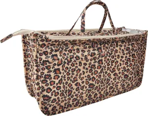 Vercord Patterned Purse Handbag Tote Pocketbook Bag Organizer Insert with Zipper Handle for Women Large Leopard
