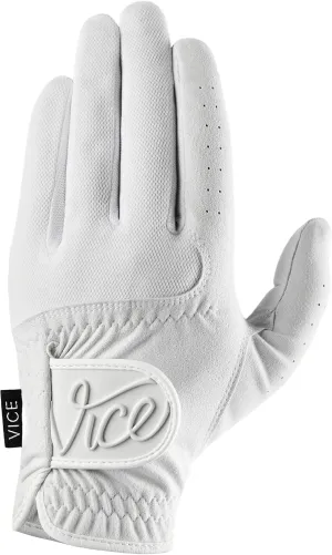 VICE Golf Duro White | Golf Glove | Features: Highly Durable Synthetic Suede, Great fit and Feel