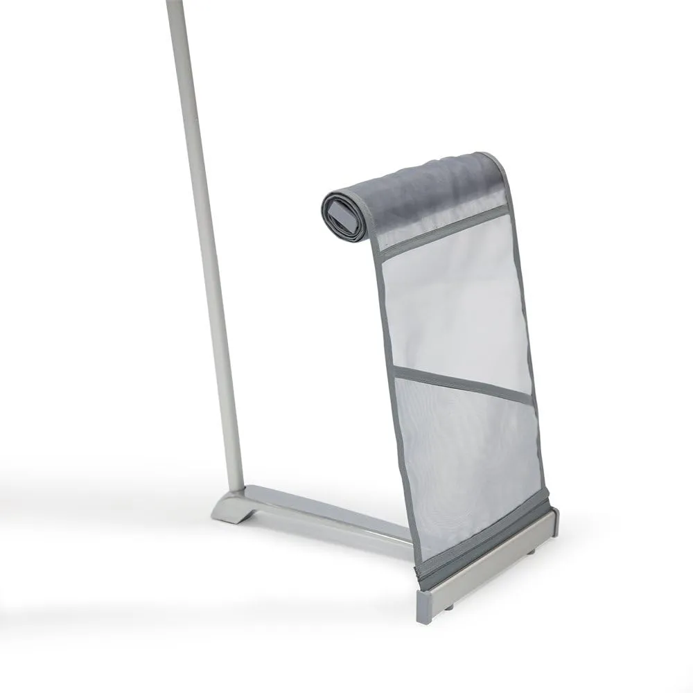 Vispronet Mesh Brochure Holder - 0.9ft x 4.6ft Portable Literature Stand with 4 Pockets & Carrying Bag, Collapsible Literature Rack For Businesses, Standing Brochure Holder, Trade Show Supplies
