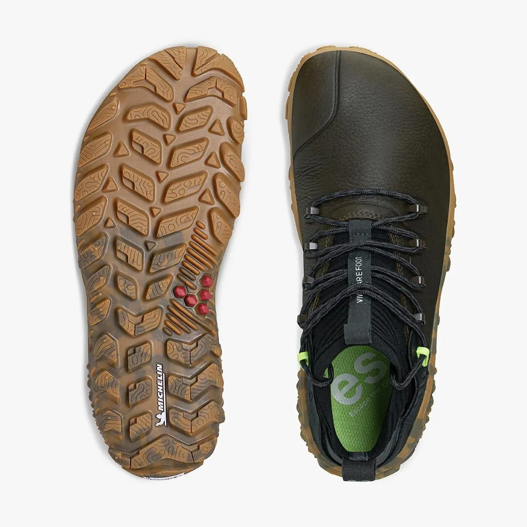 Vivobarefoot Magna Forest ESG, Womens Leather And Wool Hiking Trainers With Barefoot Sole