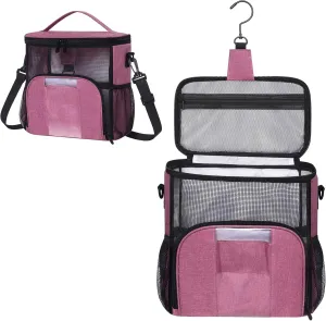VOCUS Portable Shower Caddy College Tote Bag, Toiletry Bag for Men and Women,Travel Toiletry Organizer Bag with Hanging Hook,Large Water-resistant Shaving Bag for Toiletries Accessories