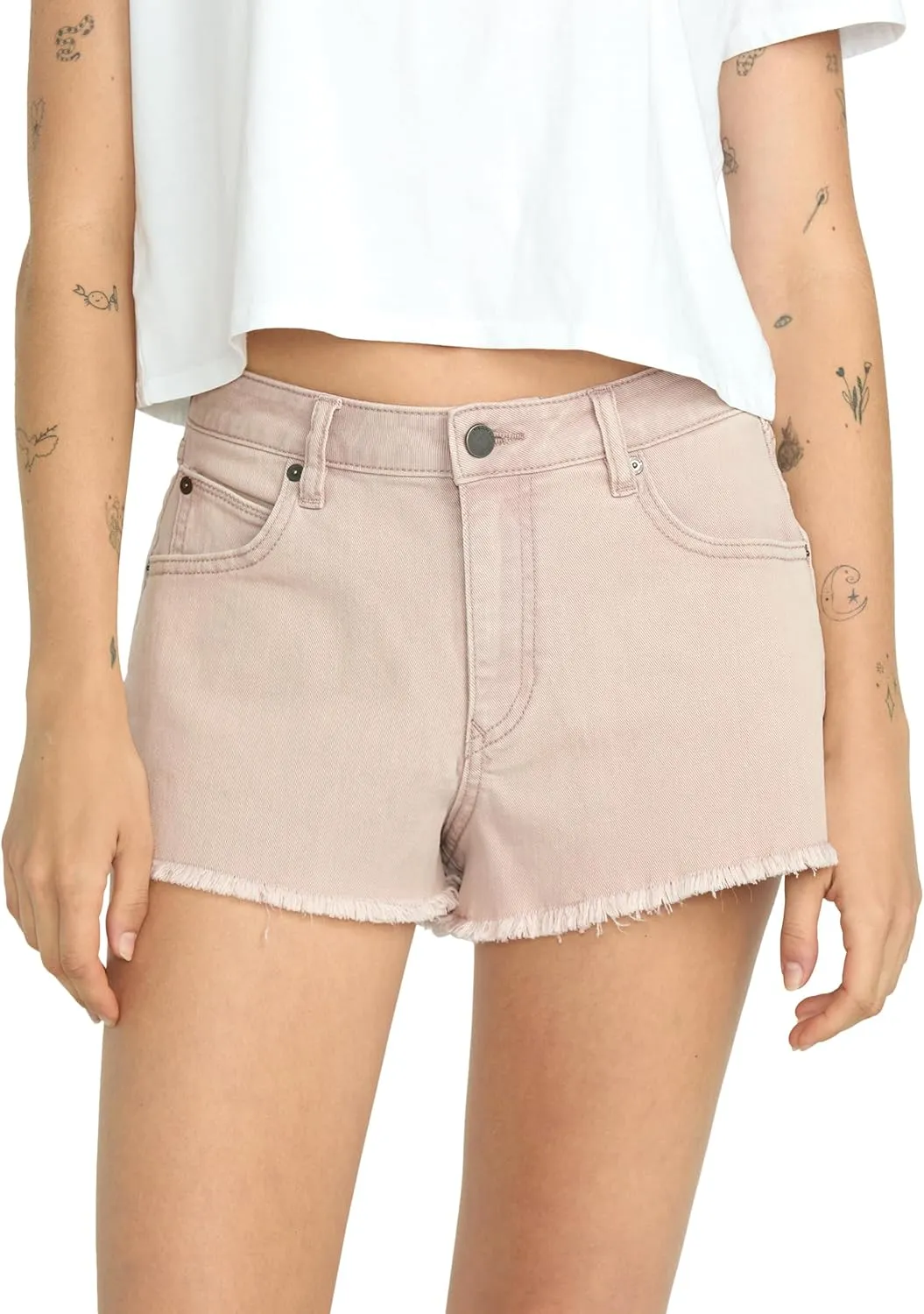 Volcom Women's 1991 Stone High Waisted Cutoff Denim Jean Short