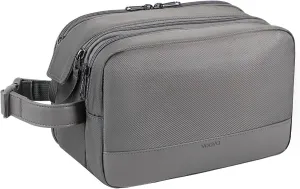 Voova Travel Toiletry Bag for Men Women, Hanging Dopp Kit Water Resistant Shaving Bag for Toiletries Accessories, Small Makeup Organizer Case for Traveling Essentials, Bathroom, Cosmetics, Grey