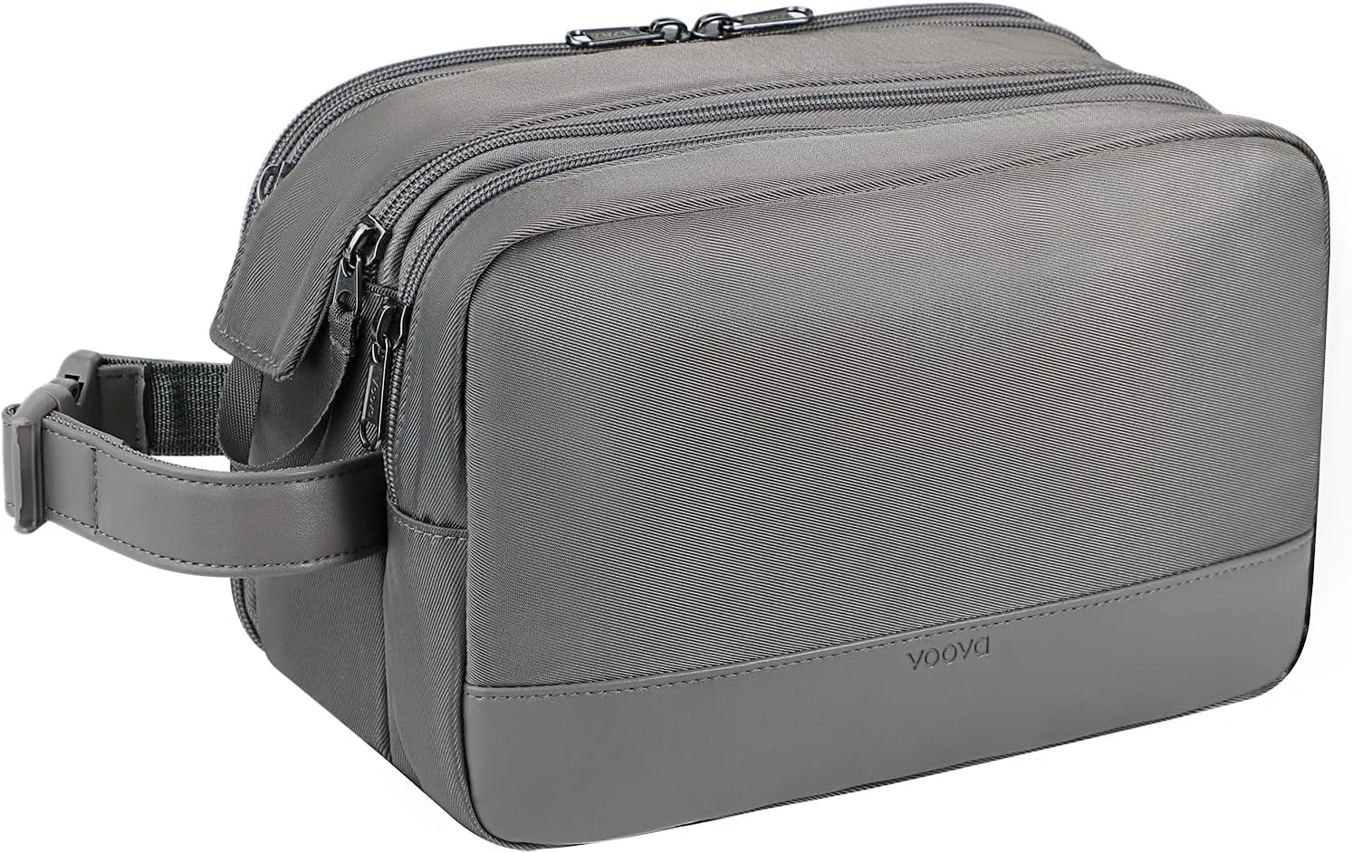 Voova Travel Toiletry Bag for Men Women, Hanging Dopp Kit Water Resistant Shaving Bag for Toiletries Accessories, Small Makeup Organizer Case for Traveling Essentials, Bathroom, Cosmetics, Grey