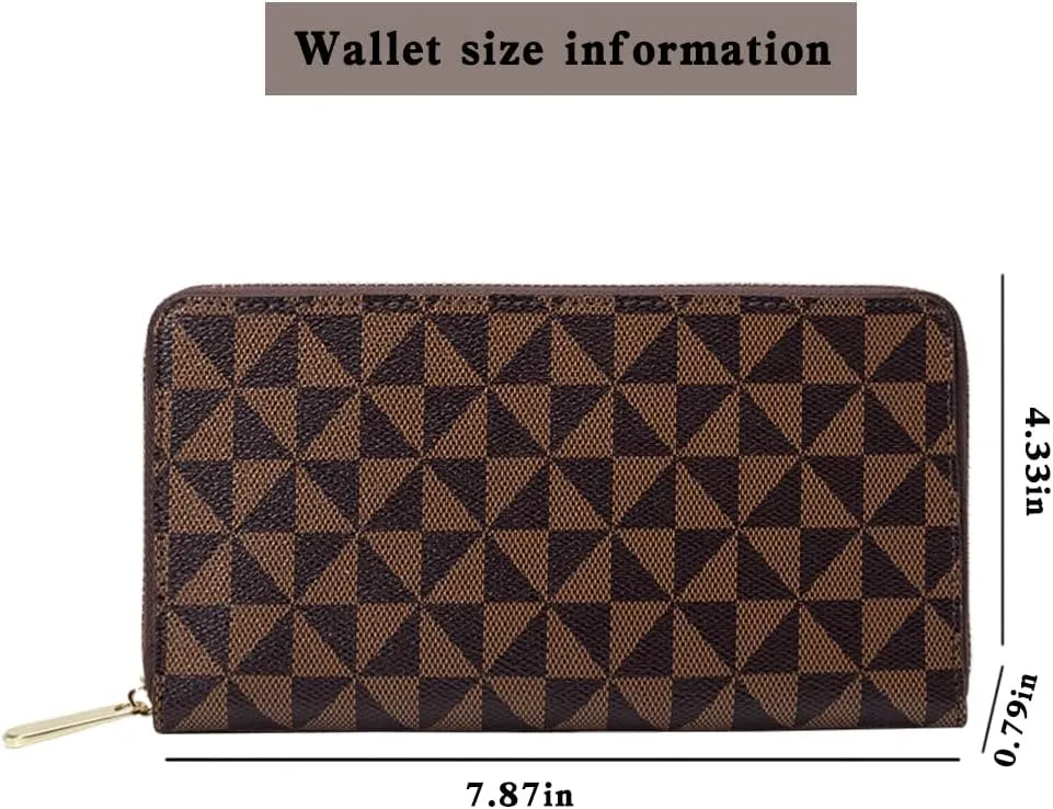 Wallet for Women with Credit Card Holder Money Pocket Wristband Wallet Case Coin Money Clip Women's Wallet with RFID-blocking Large Capacity with Zipper Wallet(white)