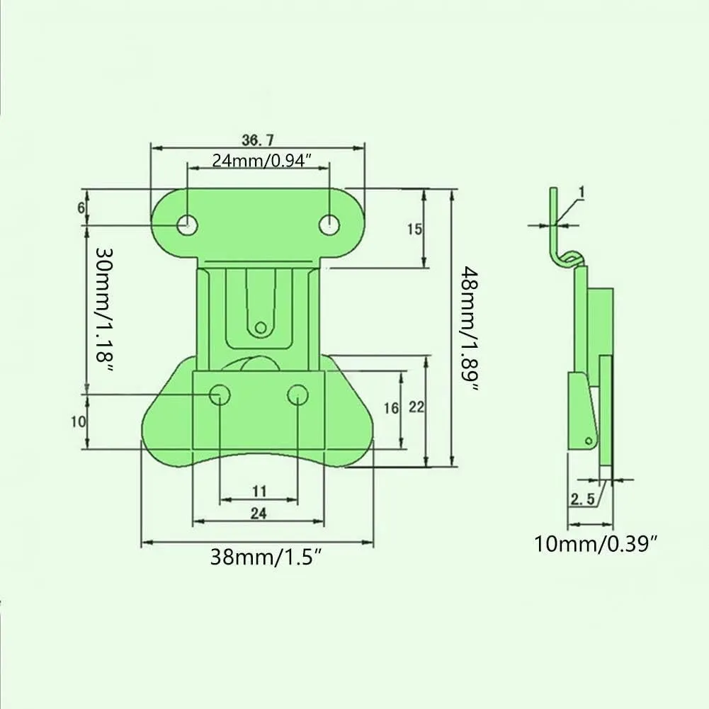 wan 304 Stainless Steel Spring Loaded Small Butterfly Twist Latch, Stainless Steel Twist Latch,Butterfly Lock with Retainer,for Suitcases,Wooden Box,Instruments, Equipment Boxes(4Pcs)