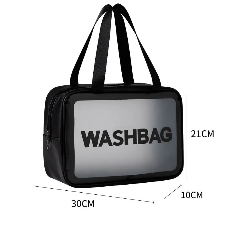 Waterproof Toiletry Bag with Dry-Wet Separation – Large-Capacity Travel Makeup Organizer, Portable Transparent PVC Wash Bag