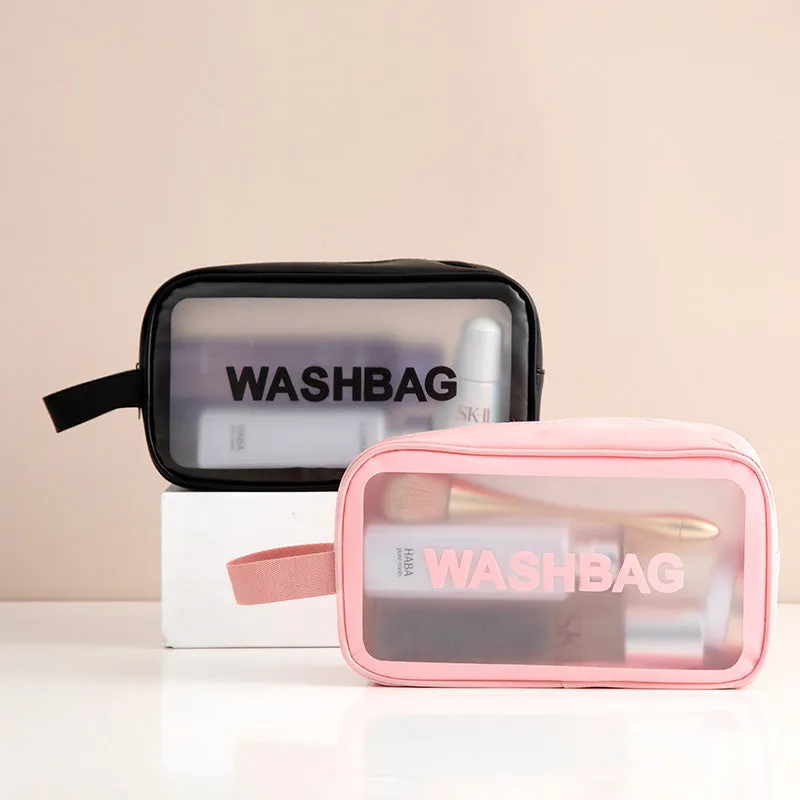 Waterproof Toiletry Bag with Dry-Wet Separation – Large-Capacity Travel Makeup Organizer, Portable Transparent PVC Wash Bag