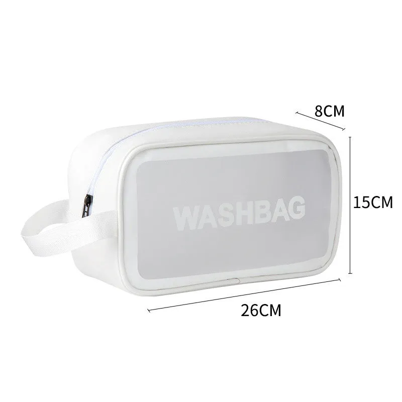 Waterproof Toiletry Bag with Dry-Wet Separation – Large-Capacity Travel Makeup Organizer, Portable Transparent PVC Wash Bag