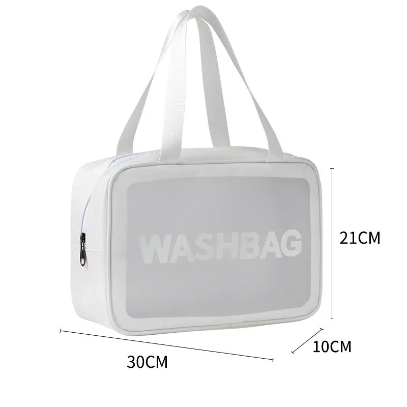 Waterproof Toiletry Bag with Dry-Wet Separation – Large-Capacity Travel Makeup Organizer, Portable Transparent PVC Wash Bag