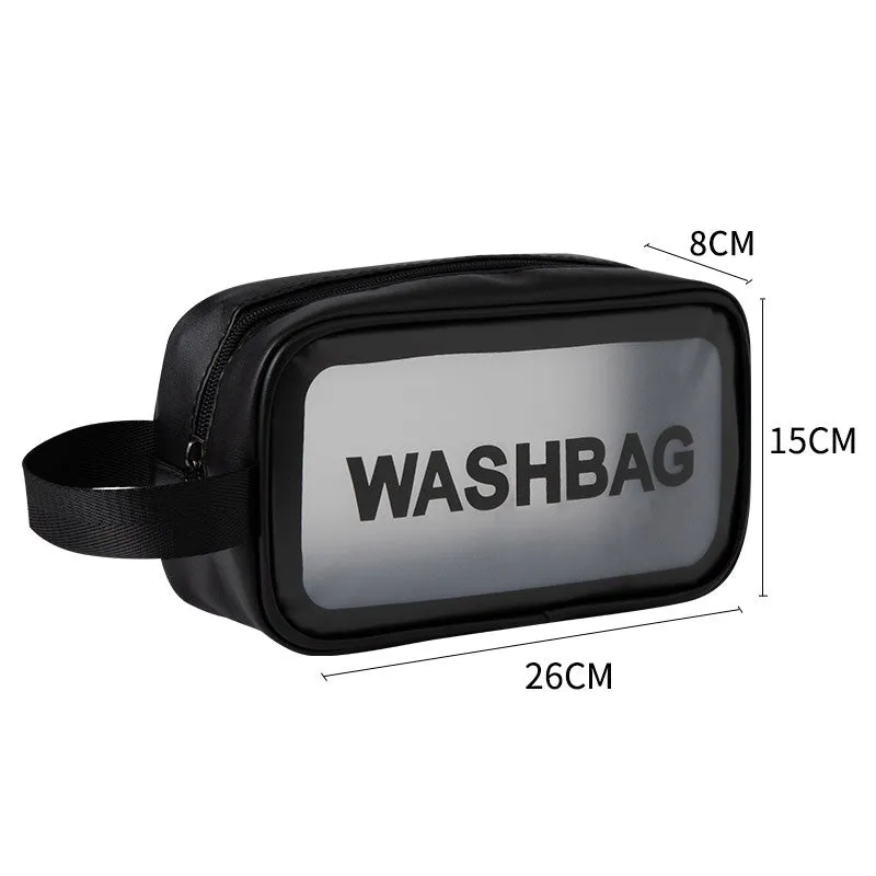 Waterproof Toiletry Bag with Dry-Wet Separation – Large-Capacity Travel Makeup Organizer, Portable Transparent PVC Wash Bag
