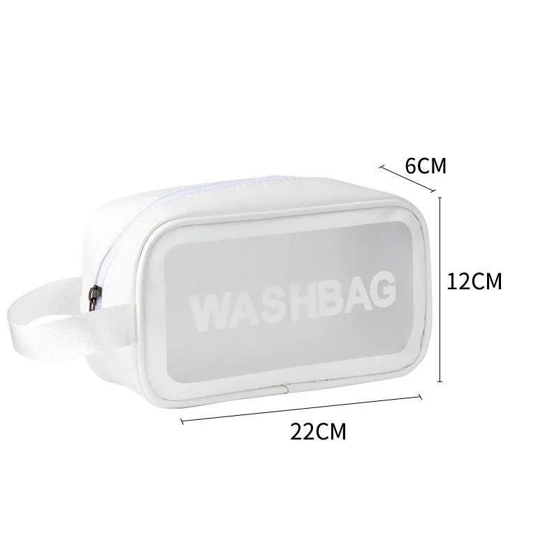 Waterproof Toiletry Bag with Dry-Wet Separation – Large-Capacity Travel Makeup Organizer, Portable Transparent PVC Wash Bag