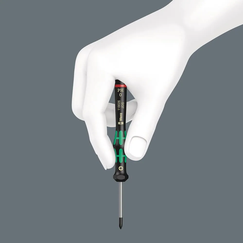 Wera - 4013288032294 2067/6 Kraftform Micro Torx BO Tamper-Resistant Electronics Screwdriver Set and Rack, 6-Piece