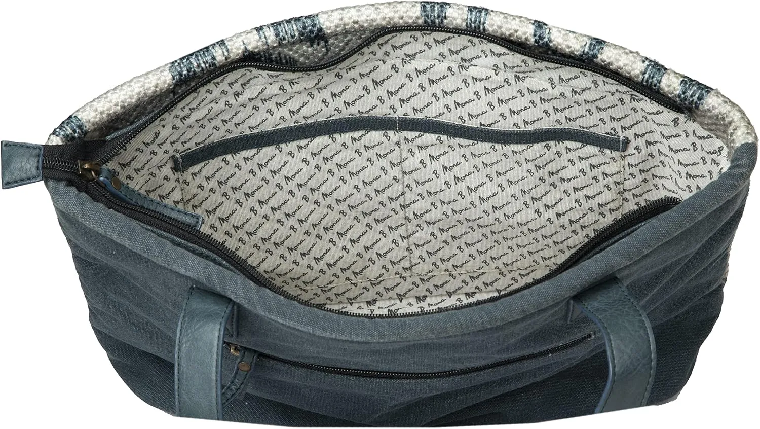 Western Style Upcycled Recycled Vintage Shoulder Bag with Laptop Compartment and Vegan Leather