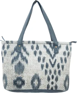 Western Style Upcycled Recycled Vintage Shoulder Bag with Laptop Compartment and Vegan Leather