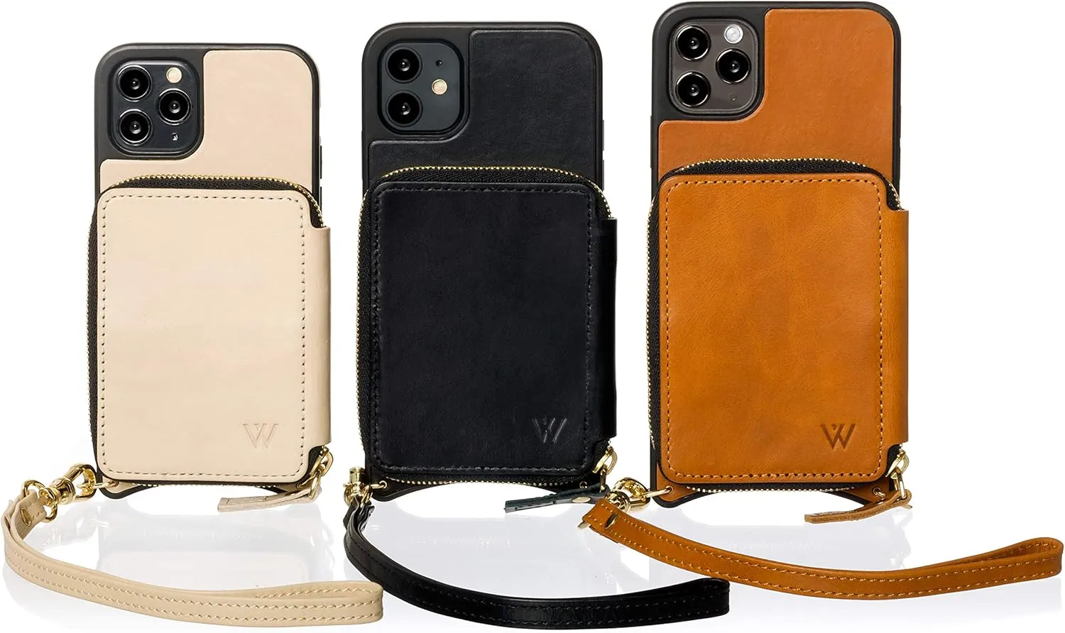Wilken Crossbody Wallet and Purse Phone Case Compatible with iPhone 11 Pro Max | Includes a Wristlet and Shoulder Strap | Holds Cash and Credit Cards in Leather Zipper Pouch (11 Pro Max, Black)