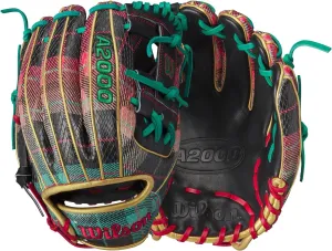 Wilson 2024 Christmas Plaid A2000 1786SS 11.5” Infield Baseball Glove - Right Hand Throw